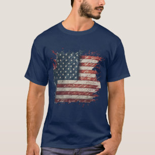 T-shirt Drapeau américain cool et unique