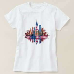 T-shirt drapeau américain couleur New York City