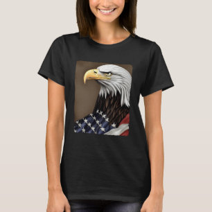 T-shirt Drapeau américain Covered Bald Eagle USA 4 juillet