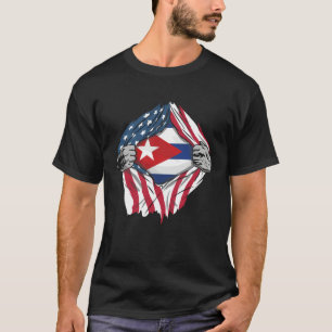 T-shirt Drapeau américain Cuba Drapeau de Cuba Design Cuba