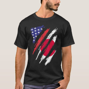 T-shirt Drapeau américain cultivé au Japon Mois du patrimo