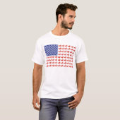 T-shirt Drapeau américain Dachshund (Devant entier)