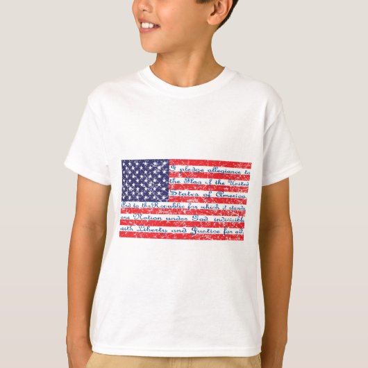 T-shirt Drapeau américain d'allégeance (Devant)