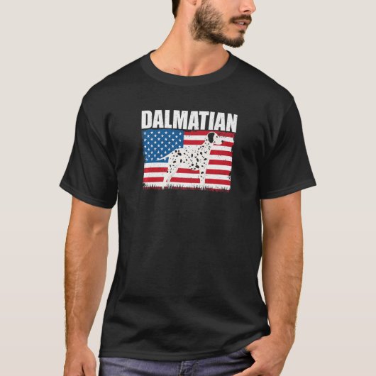 T-shirt Drapeau américain Dalmatie Premium (Devant)