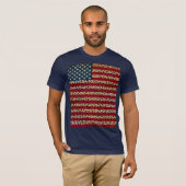 T-shirt Drapeau américain dans la conception d'impression (Devant entier)