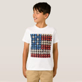 T-shirt Drapeau américain de baseball (Devant entier)