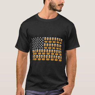 T-shirt Drapeau américain de bière Boire patriotique 4 jui