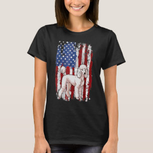 T-shirt Drapeau américain de caniche patriotique 4 juillet