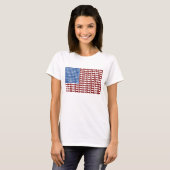 T-shirt Drapeau américain de chien (Devant entier)