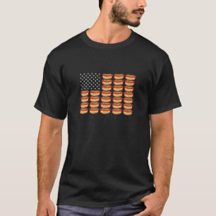 T-shirt Drapeau américain de chien chaud patriotique