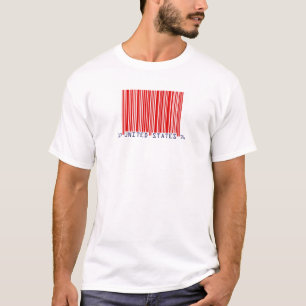 T-shirt Drapeau américain de code barres