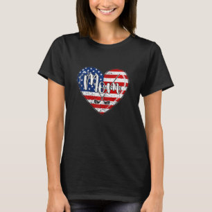 T-shirt Drapeau américain de femmes Golf Maman Vêtements 4