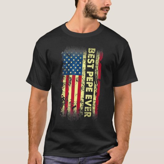 T-shirt Drapeau américain de Fête des pères des hommes (Devant)