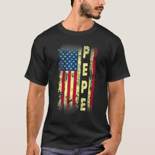 T-shirt Drapeau américain de Fête des pères Mens Pepe US V