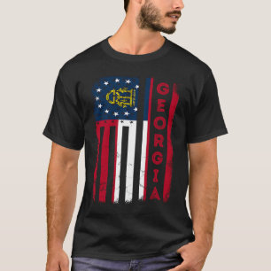 T-shirt Drapeau américain de Géorgie Drapeau de l'État de