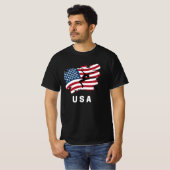 T-shirt Drapeau américain de gymnastique (Devant entier)