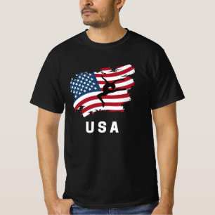 T-shirt Drapeau américain de gymnastique