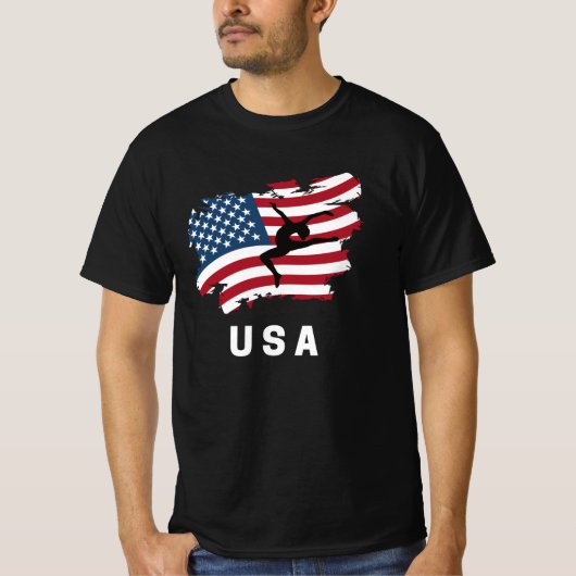 T-shirt Drapeau américain de gymnastique (Devant)