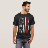 T-shirt Drapeau américain de hockey (Devant entier)