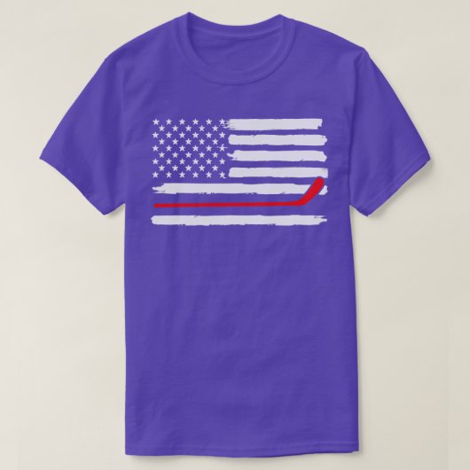 T-shirt Drapeau américain de hockey 1 (Design devant)
