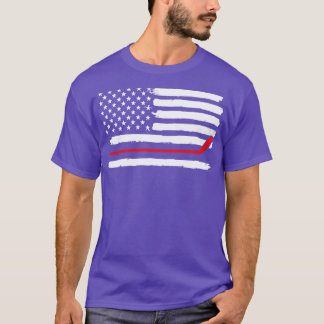 T-shirt Drapeau américain de hockey 1