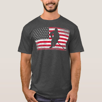 T-shirt Drapeau américain de hockey 4 juillet patriotique 