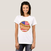 T-shirt Drapeau américain de hot-dog (Devant entier)