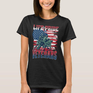 T-shirt Drapeau américain de la fête des vétérans Fier de