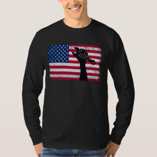 T-shirt drapeau américain de la fête du travail