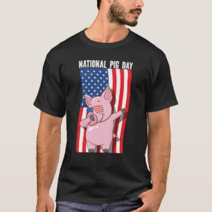 T-shirt Drapeau américain de la Journée nationale du porc
