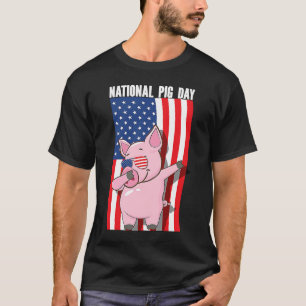 T-shirt Drapeau américain de la Journée nationale du porc