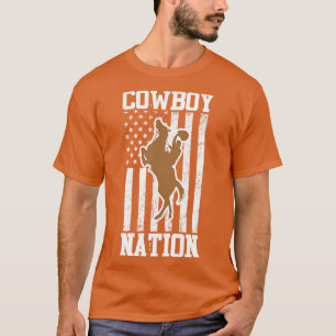 T-shirt Drapeau américain de la nation Cowboy