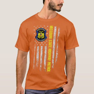 T-shirt Drapeau américain de la patrouille routière du Mis