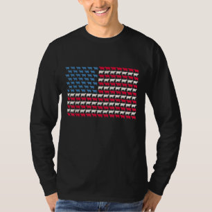 T-shirt Drapeau américain de la vache Heifer 4 juillet fer
