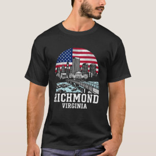 T-shirt Drapeau américain de la ville de Richmond Virginie