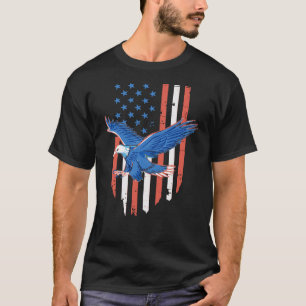 T-shirt Drapeau américain de l'aigle