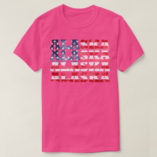 T-shirt Drapeau américain de l'Alaska (Design devant)