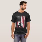 T-shirt Drapeau américain de l'animal de Panda (Devant entier)