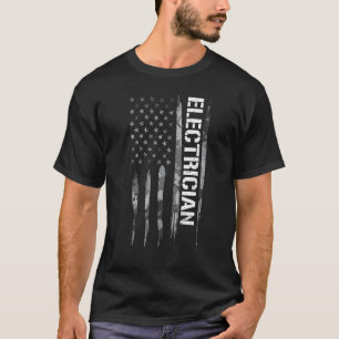 T-shirt Drapeau américain de l'électricien