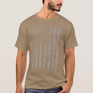 T-shirt Drapeau américain de l'éleveur de porcs