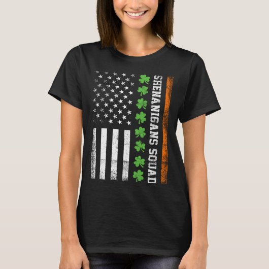 T-shirt Drapeau américain de l'escouade des Shenanigans de (Devant)
