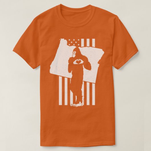T-shirt Drapeau américain de l'Oregon (Design devant)