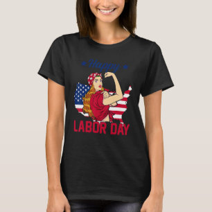 T-shirt Drapeau américain de l'Union Bonne fête du Travail