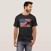 T-shirt Drapeau américain de lutte (Devant entier)