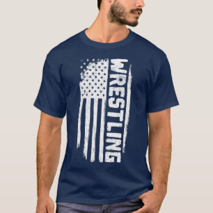 T-shirt Drapeau américain de lutte