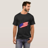 T-shirt drapeau américain de marque personnalisée (Devant entier)