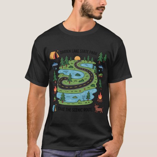 T-shirt Drapeau américain de pêche (Devant)