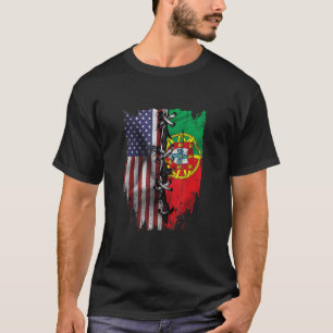 T-shirt Drapeau américain de Portugal Roots portugais cult
