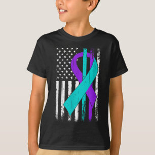 T-shirt Drapeau américain de sensibilisation à la préventi