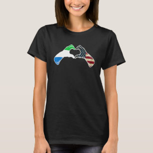 T-shirt Drapeau américain de Sierra Leone Drapeau américai